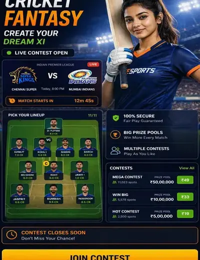 Come (come come) fantasy cricket & matchday visual 3